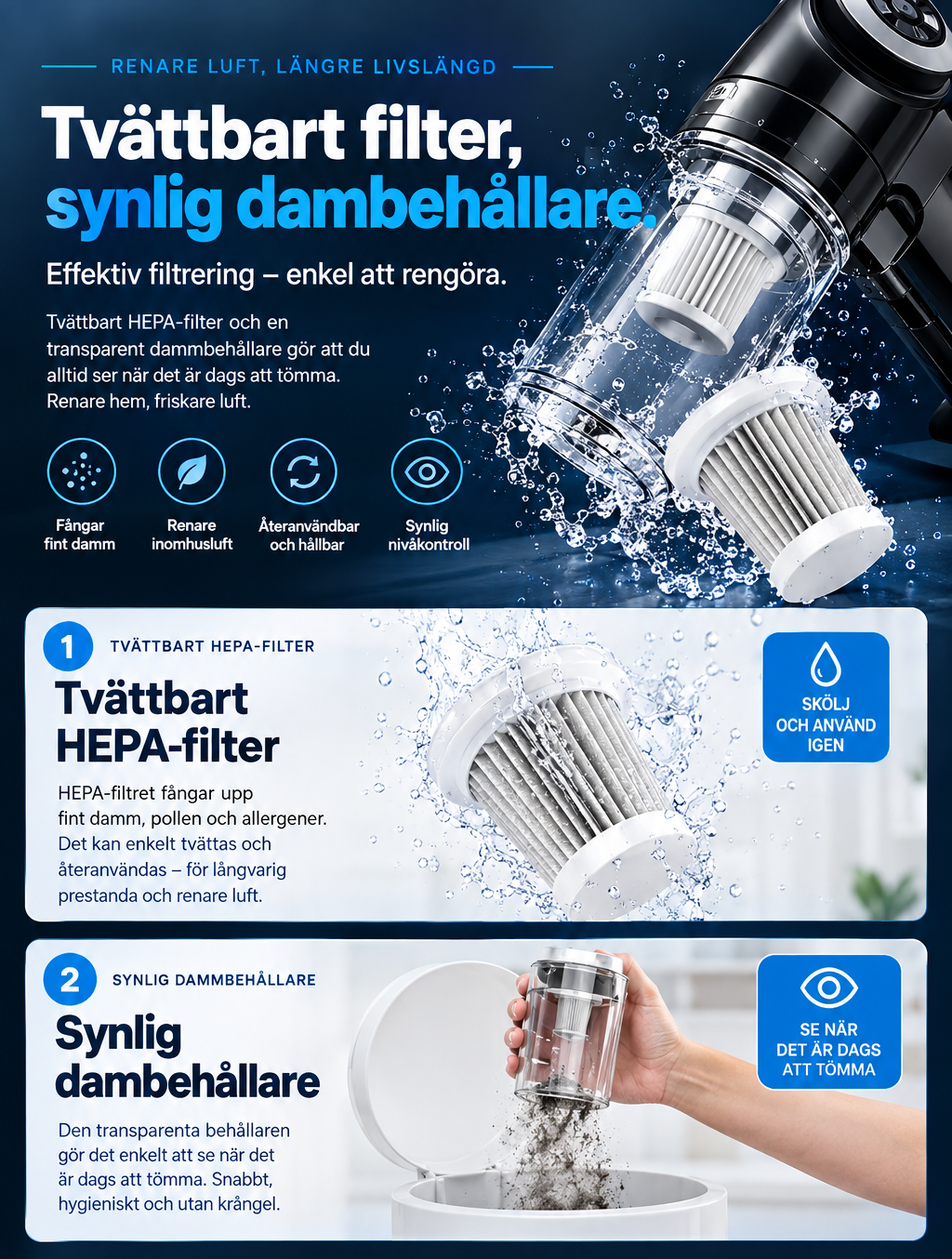 Rovixa™ – Trådlös Bildammsugare 9000Pa
